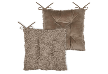 Galette de chaise Cosylife taupe