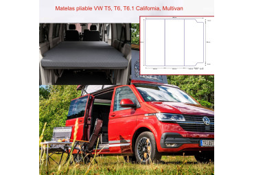COCORIVAN Matelas pliable VW T5, T6, T6.1 California, Multivan
