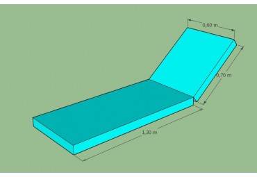 Bain de soleil 200 (130+70) x 60 x 8