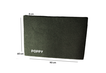 Coussin pour chien PREMIUM tissu bouclette vert M