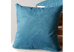 Coussin visage ligne bleu et jaune