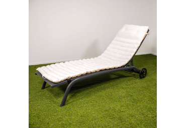 Coussin de bain de soleil DUO blanc lin
