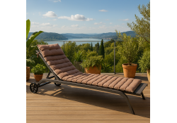 Coussin de bain de soleil DUO gris perle
