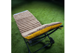 Coussin de bain de soleil DUO moutarde taupe