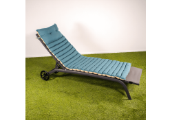 Coussin de bain de soleil DUO pétrole lin