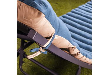 Coussin de bain de soleil DUO pétrole lin