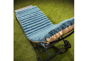 Coussin de bain de soleil DUO pétrole lin
