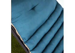 Coussin de bain de soleil DUO pétrole lin