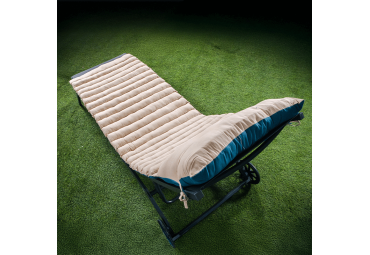 Coussin de bain de soleil DUO pétrole lin