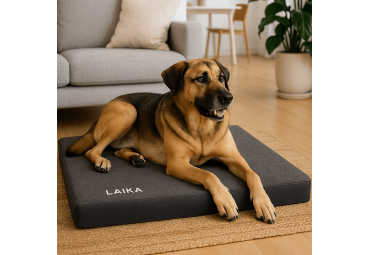 Coussin pour chien Memory tissu bouclette gris XL