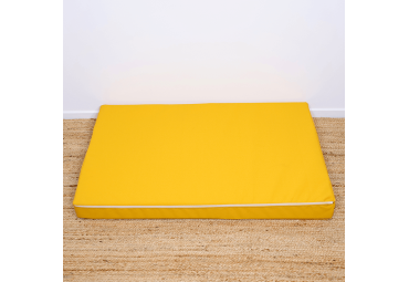 Coussin pour chien Memory tissu bouclette ocre L