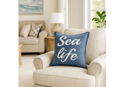 Coussin Arcachon cobalt