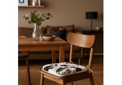 Galette de chaise Vache brun