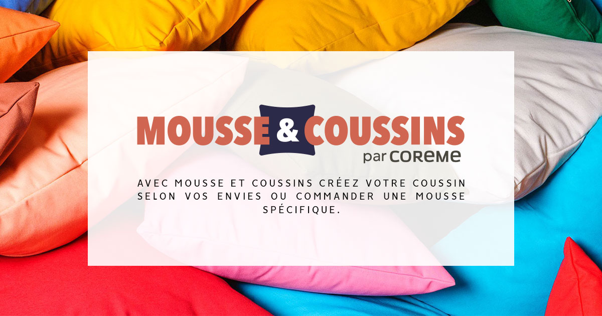 Coussins, plaques de mousse 50cm x 50cm x 4cm