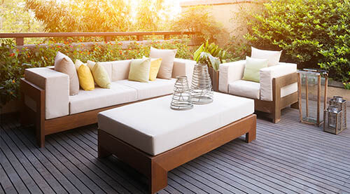 4 coussins pour chaises de jardin 